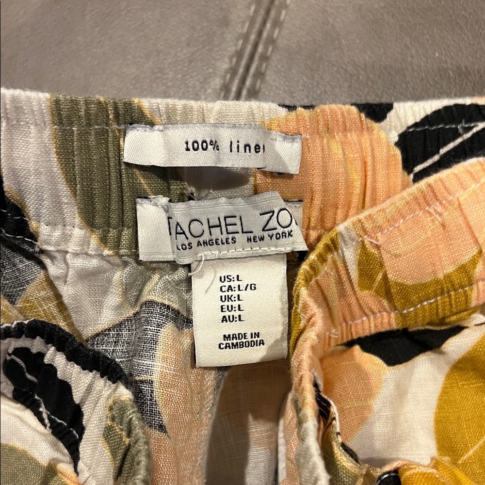 Rachel Zoe Floral Women's Cargo Shorts - Yellow, Black, Green - Picture 3 of 3